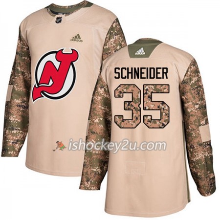 Mænd NHL New Jersey Devils Trøje Cory Schneider 35 Adidas 2017-2018 Camo Veterans Day Practice Authentic